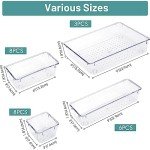 WOWBOX 25-Piece Clear Drawer Organizer Set