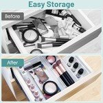 WOWBOX 25-Piece Clear Drawer Organizer Set