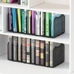 Black 5-Section Mesh Desk File Organizer