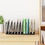 Black 5-Section Mesh Desk File Organizer