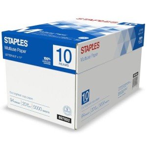 Staples Select 8.5" x 11" Copy Paper, 500 Sheets
