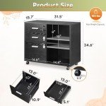 DEVAISE 3-Drawer Lockable Mobile File Cabinet