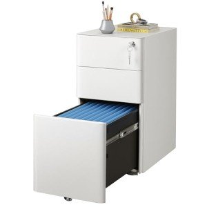 DEVAISE Mobile File Cabinet with Lock - 3 Drawers