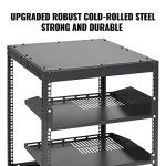 VEVOR 12U Open Frame Server Rack with Casters