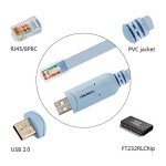 USB to RJ45 Console Cable 2-Pack for Networking