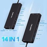 14-in-1 USB-C Docking Station with Dual Monitors