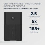 Motorola MG8725 WiFi 6 Router and Modem Combo