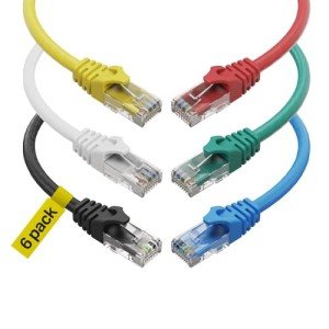 6-Pack of 6ft Cat6 Ethernet Network Cables
