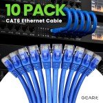 GearIT 2ft Cat 6 Ethernet Cables (10-Pack)