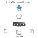 D-Link 8 Port Gigabit Ethernet Switch - Fanless