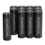 POWEROWL 2800mAh Rechargeable AA Batteries (12-Pack)