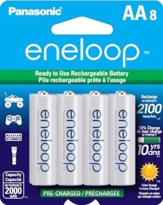 Panasonic Eneloop AA Rechargeable Batteries, 8-Pack