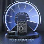 POWEROWL 2800mAh Rechargeable AA Batteries (12-Pack)