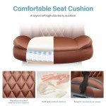 Big and Tall Ergonomic Leather Office Chair with Footrest