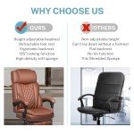 Big and Tall Ergonomic Leather Office Chair with Footrest