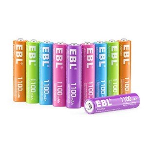 EBL 10 Pack Rechargeable AAA Batteries 1100mAh