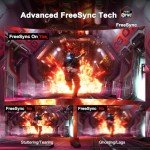 SANSUI 27 Inch Curved Gaming Monitor 180Hz 1ms with Speakers FHD 1080P Computer Monitor FreeSync|1500R|130% sRGB|HDR|Low Blue Light|HDMI DP Ports|VESA Mount|Metal Stand(ES-G27C1 HDMI Cable Included)