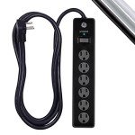 GE 6-Outlet Surge Protector with 10 Ft Cord