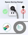 2 Pack Power Strip with USB Ports and 6 Outlets