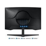 SAMSUNG 32-Inch Odyssey G55C Series QHD 1000R Curved Gaming Monitor, 1ms(MPRT), HDR10, 165Hz, AMD Radeon FreeSync, Eye Care, LS32CG550ENXZA, 2024