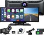 LAMTTO 9.26" Wireless Car Stereo with Dash Cam