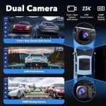 LAMTTO 9.26" Wireless Car Stereo with Dash Cam