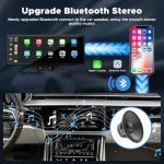 LAMTTO 9.26" Wireless Car Stereo with Dash Cam