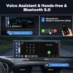 LAMTTO 9.26" Wireless Car Stereo with Dash Cam