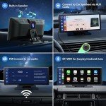 LAMTTO 9.26" Wireless Car Stereo with Dash Cam