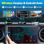 Wireless Double Din Car Stereo with Touchscreen & Bluetooth