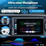 Wireless Double Din Car Stereo with Touchscreen & Bluetooth