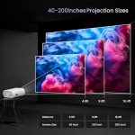 HOMPOW 1080P Full HD Bluetooth Portable Projector