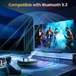 Mini Projector with WiFi 6 and Bluetooth, 1080P