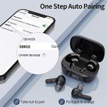 MOZOTER Bluetooth 5.3 Wireless Earbuds with Deep Bass