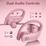 Bmani Bluetooth Wireless Earbuds with LED Display - Pink