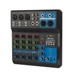 5-Channel Mini Audio DJ Mixer with Bluetooth