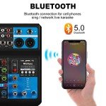 5-Channel Mini Audio DJ Mixer with Bluetooth