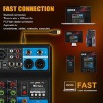 5-Channel Mini Audio DJ Mixer with Bluetooth