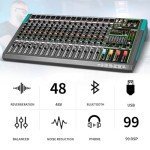 Depusheng PA16 16-Channel Digital Audio Mixer