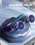 Waterproof Bluetooth Speaker with Colorful Lights and Bass