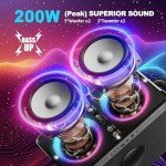 YIER 200W Bluetooth Party Speaker with LED Lights