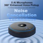 Canstr 5-Mic Conference Speaker with AI Noise Reduction