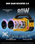 ANCOON 80W Wireless Bluetooth Speakers with Bass