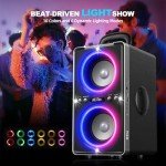 YIER 200W Bluetooth Party Speaker with LED Lights
