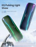 Waterproof Bluetooth Speaker with Colorful Lights and Bass