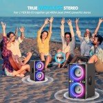 YIER 200W Bluetooth Party Speaker with LED Lights