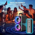 YIER 200W Bluetooth Party Speaker with LED Lights