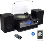 DIGITNOW Bluetooth Record Player with Stereo Speaker