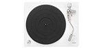 Denon DP-400 White Semi-Automatic Turntable - Classic Design