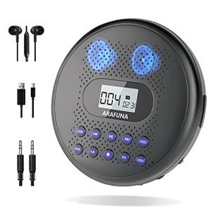 ARAFUNA Rechargeable Portable CD Player with Speakers